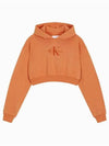 JEANS Women s Orange Mineral Dye Monologo Hoodie J222491 SEC - CALVIN KLEIN - BALAAN 2