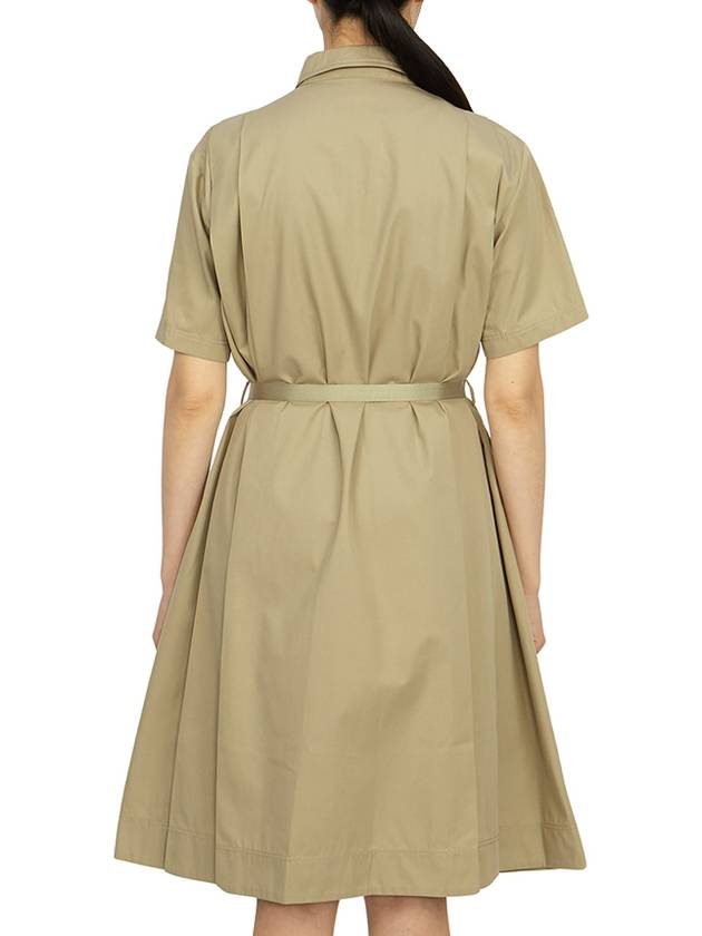 Belt Cotton Gabardine Midi Dress Beige - DIOR - BALAAN 6