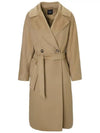 Women's Resina Wool Broadcloth Double Coat Camel - MAX MARA - BALAAN 3