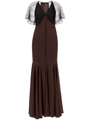 long satin and lace dress - ROTATE - BALAAN 1