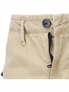 Men's Wappen Patch Slim Cargo Straight Pants Beige - STONE ISLAND - BALAAN.