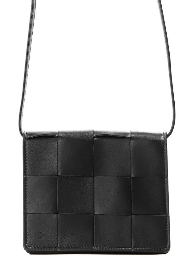 Women's Intrecciato Cross Bag Black - BOTTEGA VENETA - BALAAN 2