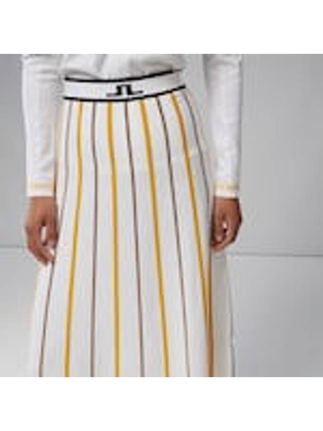 Manhattan Striped Knit Skirt White - J.LINDEBERG - BALAAN 4