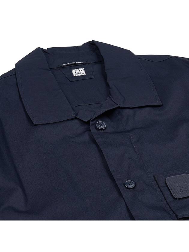 Metropolis Long Sleeve Shirt Navy - CP COMPANY - BALAAN 8