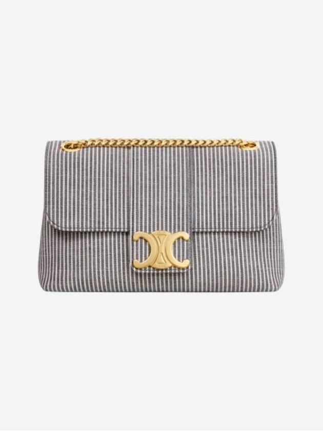 Medium Victoire Straight Textile Cross Bag Navy Blue - CELINE - BALAAN 1