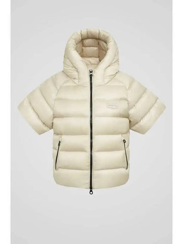 Sadamelic White Women s Down Jacket Dark Beige - DUVETICA - BALAAN 1