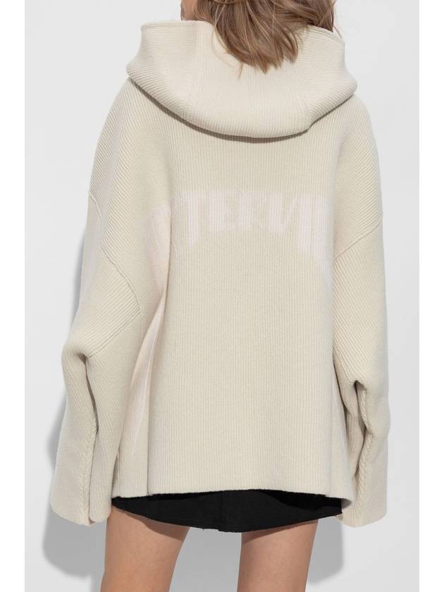 Rick Owens Wool Cardigan, Women's, Cream - RICK OWENS - BALAAN 4