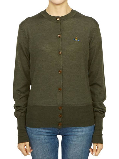 Bea Embroidered Logo Cardigan Green - VIVIENNE WESTWOOD - BALAAN 2