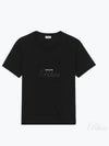 Men's Small Logo Short Sleeve T-Shirt Black - SAINT LAURENT - BALAAN 2