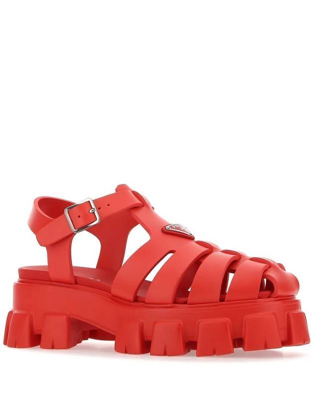 Monolith Rubber Sandals Red - PRADA - BALAAN 3