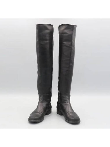 Black color leather blend over the knee women s boots 220MM - STUART WEITZMAN - BALAAN 1