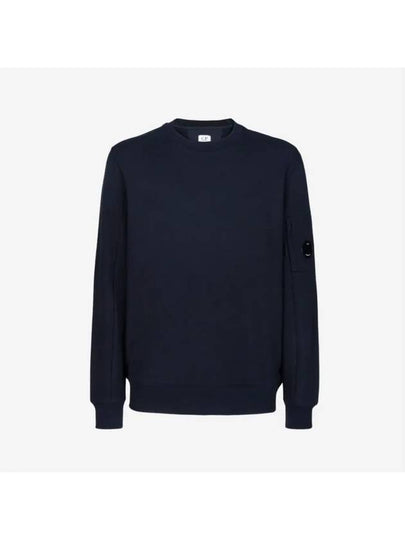 Diagonal Raised Fleece Sweatshirt Navy - CP COMPANY - BALAAN 2