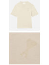 UTS002.726 250 Heart Logo Patch Short Sleeve T-Shirt Beige T-Shirt TJ - AMI - BALAAN 4