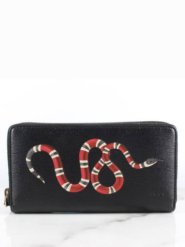 Snake zipper long wallet - GUCCI - BALAAN 1