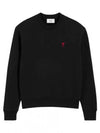 Small Heart Logo Sweatshirt Black - AMI - BALAAN 2