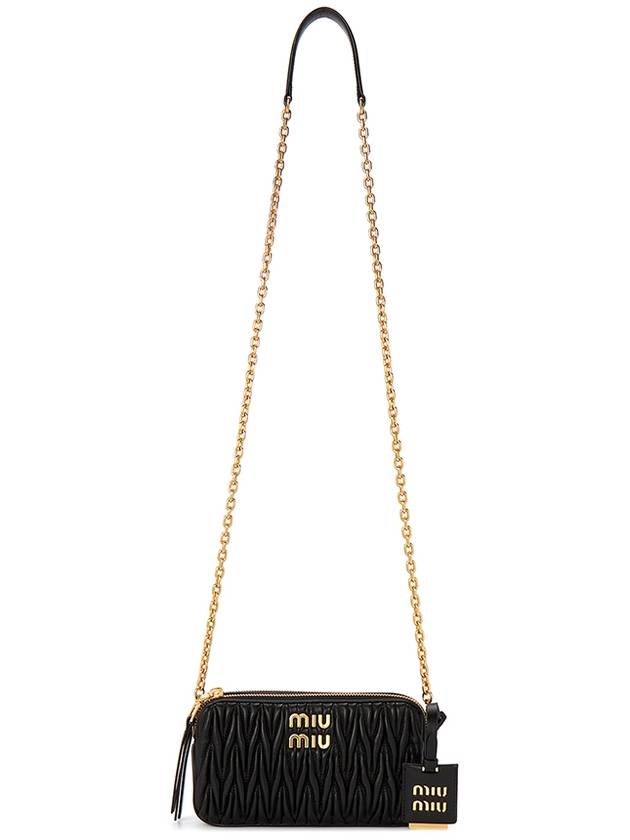 Matelasse Nappa Leather Mini Bag Black - MIU MIU - BALAAN 8