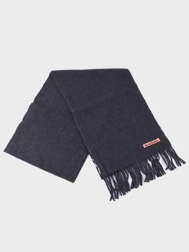 Wool Fringe Muffler Purple Melange - ACNE STUDIOS - BALAAN 6