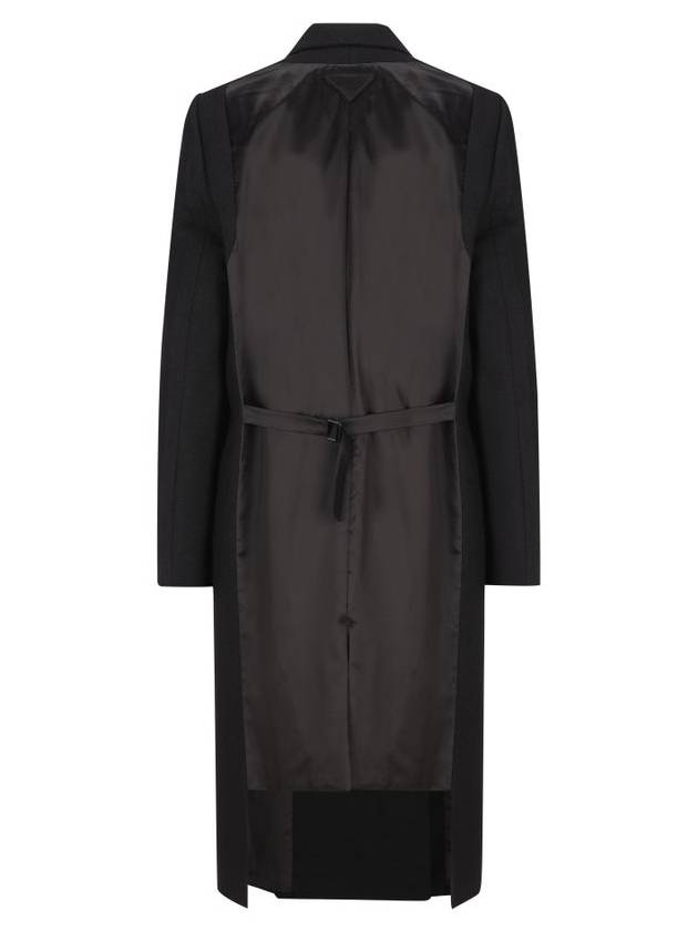 Virgin wool double coat black - PRADA - BALAAN 3