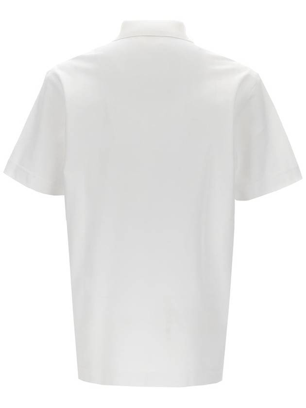 Embroidered Logo Cotton Polo Shirt White - GIVENCHY - BALAAN 3