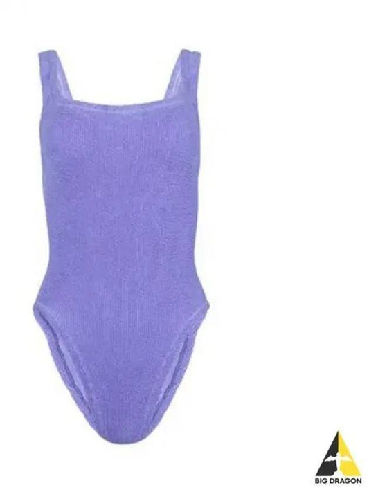 23FW HUNZA Women's Square Neck Swimsuit Light Purple Neon SQUARENECK SWIM - HUNZA G - BALAAN 1