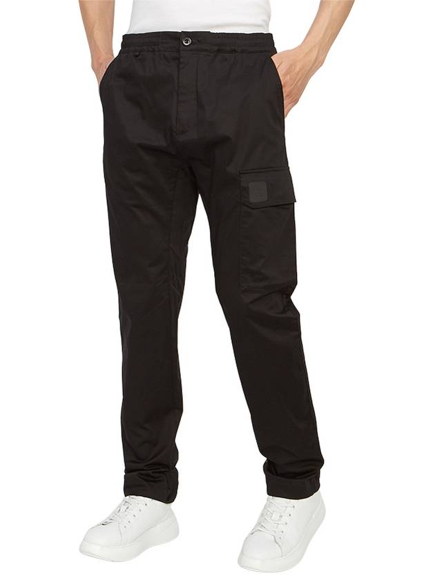 Drawstring Waist Satin Cargo Straight Pants Black - CP COMPANY - BALAAN 5