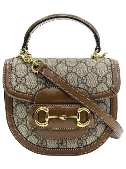 Horsebit 1955 Mini Top Handle Cross Bag Beige Brown - GUCCI - BALAAN 2