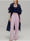 Ribbon cotton two tuck wide pants_Pink - OPENING SUNSHINE - BALAAN 4