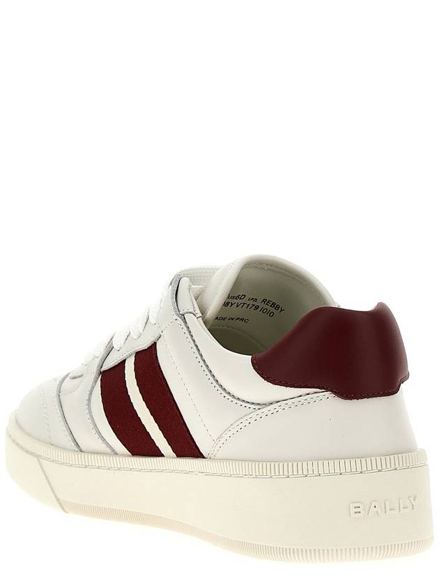 Rebby Leather Low-Top Sneakers White - BALLY - BALAAN 4