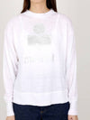 Klowia Logo Print Linen Sweatshirt White - ISABEL MARANT - BALAAN 3