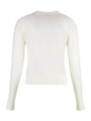 Embroidered Logo Wool Knit Top White - PATOU - BALAAN 3