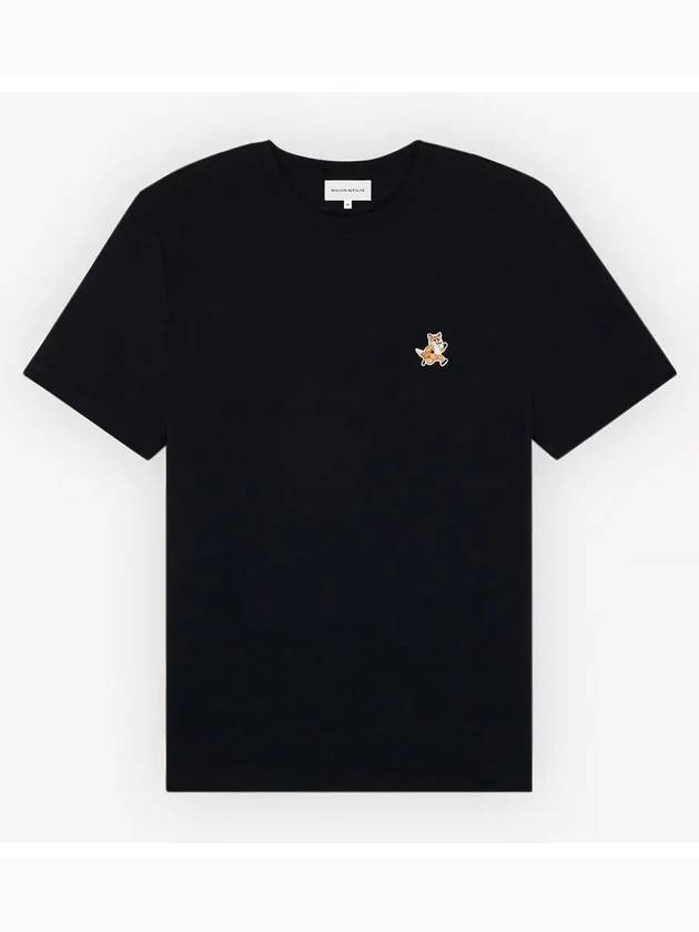 Speedy Fox Patch Comfort Short Sleeve T-Shirt Black - MAISON KITSUNE - BALAAN 3