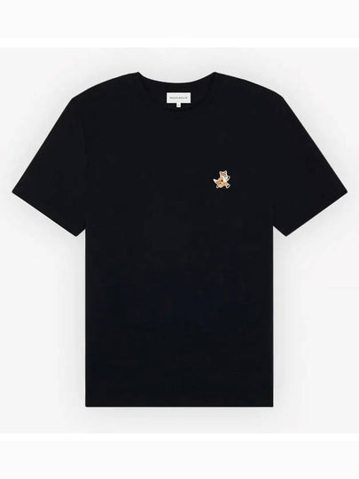 Speedy Fox Patch Comfort Short Sleeve T-Shirt Black - MAISON KITSUNE - BALAAN 2