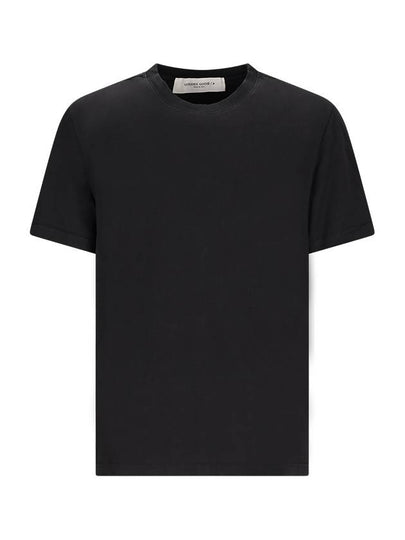 Embroidered Logo Crew Neck Short Sleeve T-Shirt Black - GOLDEN GOOSE - BALAAN 2