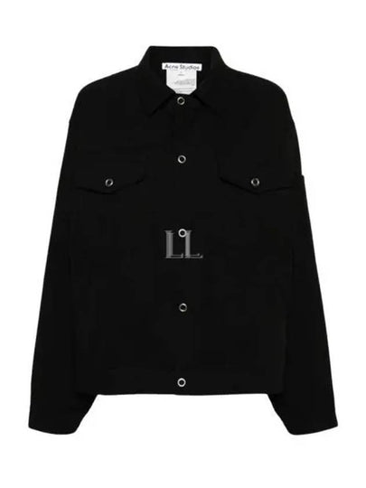 Classic Collar Long Sleeve Jacket Black - ACNE STUDIOS - BALAAN 2