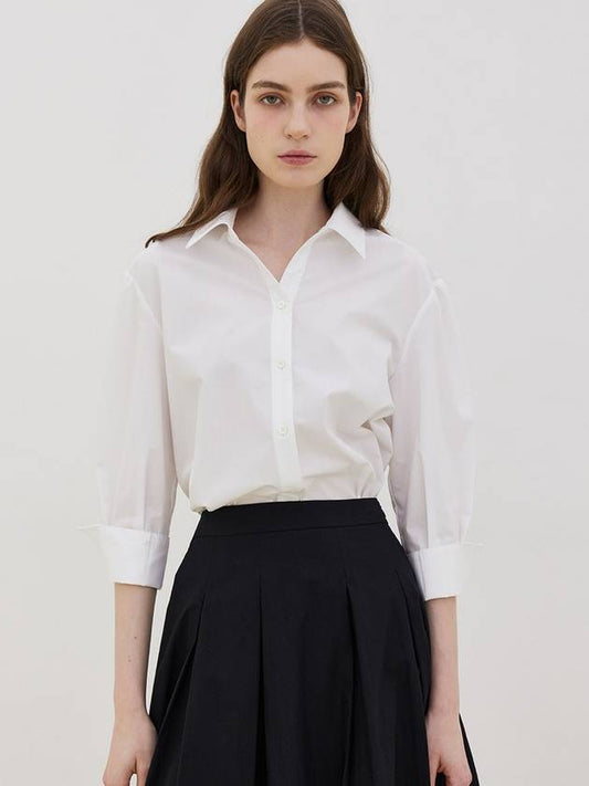 RinkleFree Open Collar Shirt White - LESEIZIEME - BALAAN 2