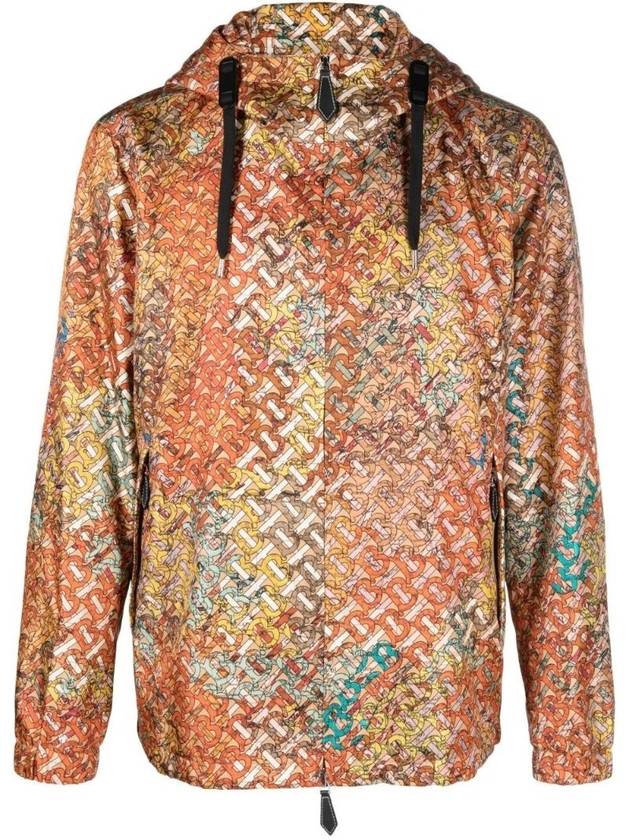 Printed Silk Hooded Jacket Orange - BURBERRY - BALAAN 2