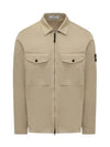 Compass Badge Zipped Jacket Ivory - STONE ISLAND - BALAAN 2