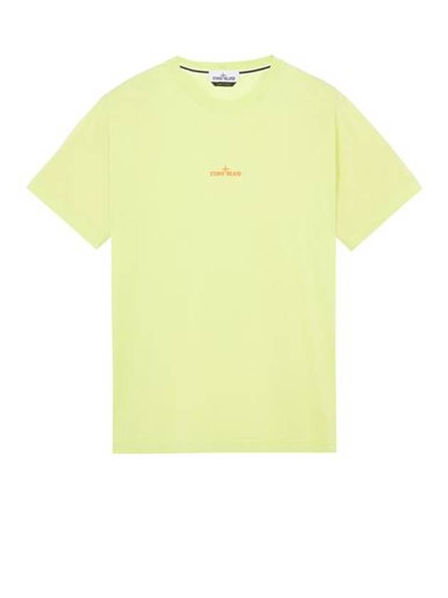 Tricromia Three Print Cotton Jersey T-Shirt Yellow - STONE ISLAND - BALAAN 1