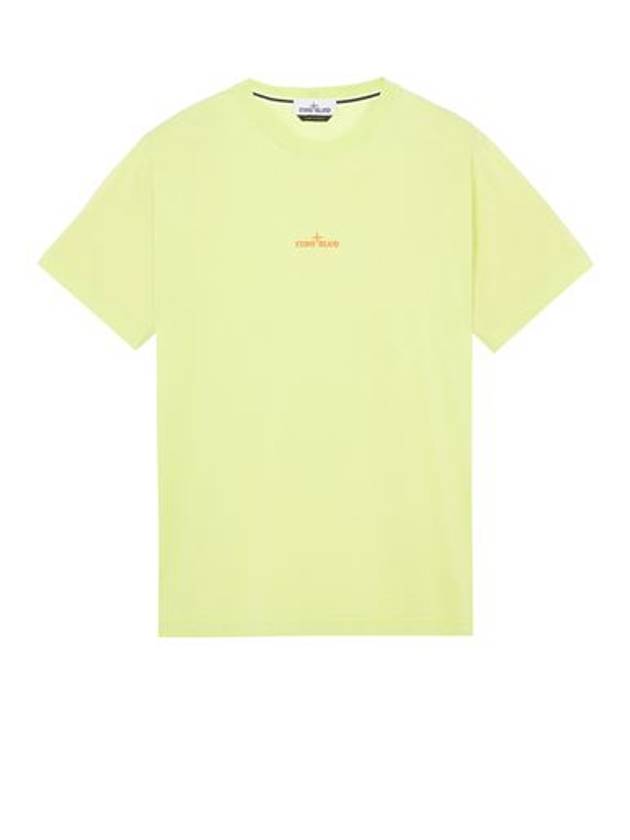 Tricromia Three Print Cotton Jersey T-Shirt Yellow - STONE ISLAND - BALAAN 2