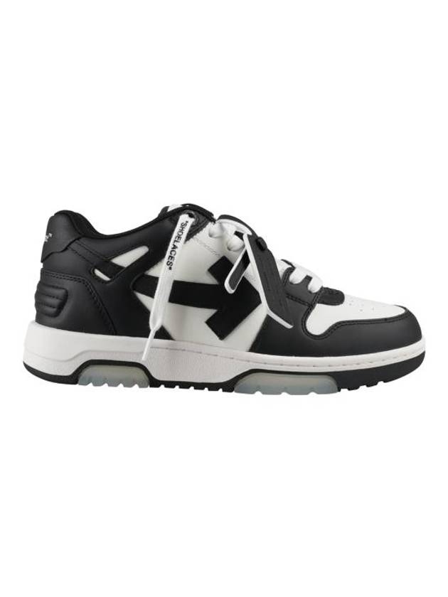 Out of Office Leather Low-Top Sneakers White Black - OFF WHITE - BALAAN 1