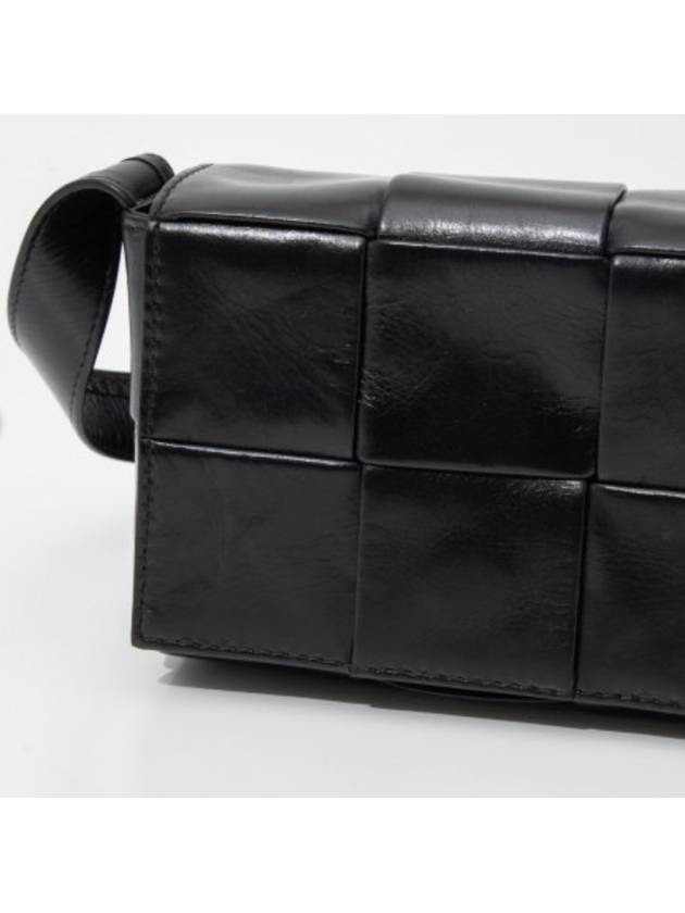 Cassette Small Leather Cross Bag Black - BOTTEGA VENETA - BALAAN 4