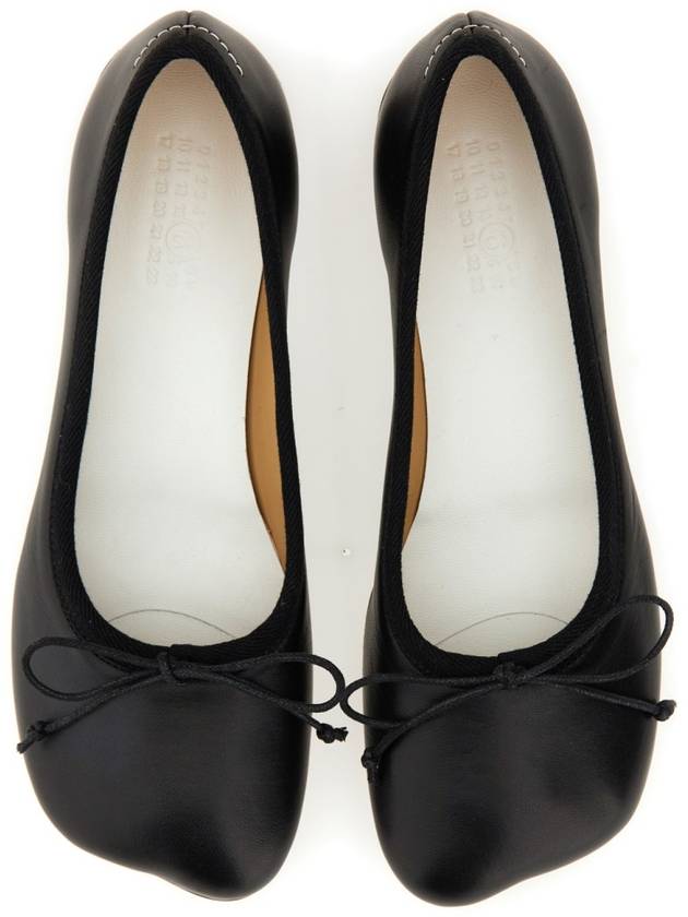 Leather Ballerina Flats Black - MAISON MARGIELA - BALAAN 7