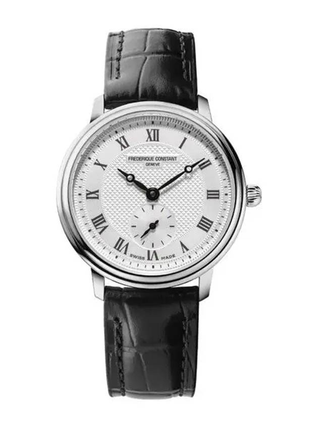 Women’s Classics Slimline Small Seconds Watch Silver Black - FREDERIQUE CONSTANT - BALAAN 2