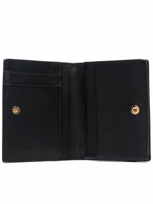 Medusa Leather Fold Card Wallet Black - VERSACE - BALAAN 4