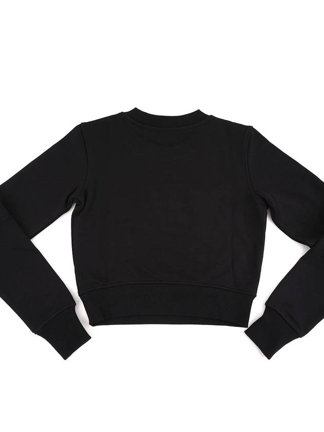 F Slimmy Cutout Logo Crop Sweatshirt Black - DIESEL - BALAAN 4