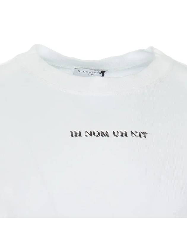 Men s Code Printing T Shirt White NUS19281 - IH NOM UH NIT - BALAAN 8