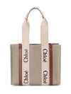 Woody Tote Bag Beige - CHLOE - BALAAN 5