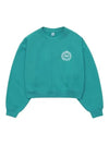 NY Country Club Crop Crew Neck Sweatshirt Blue - SPORTY & RICH - BALAAN 2