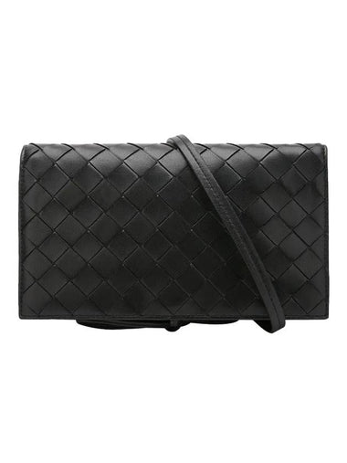 Intrecciato Mini Cross Bag Black - BOTTEGA VENETA - BALAAN 1