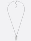 Oblique Plate Pendant Necklace Silver - DIOR - BALAAN 5